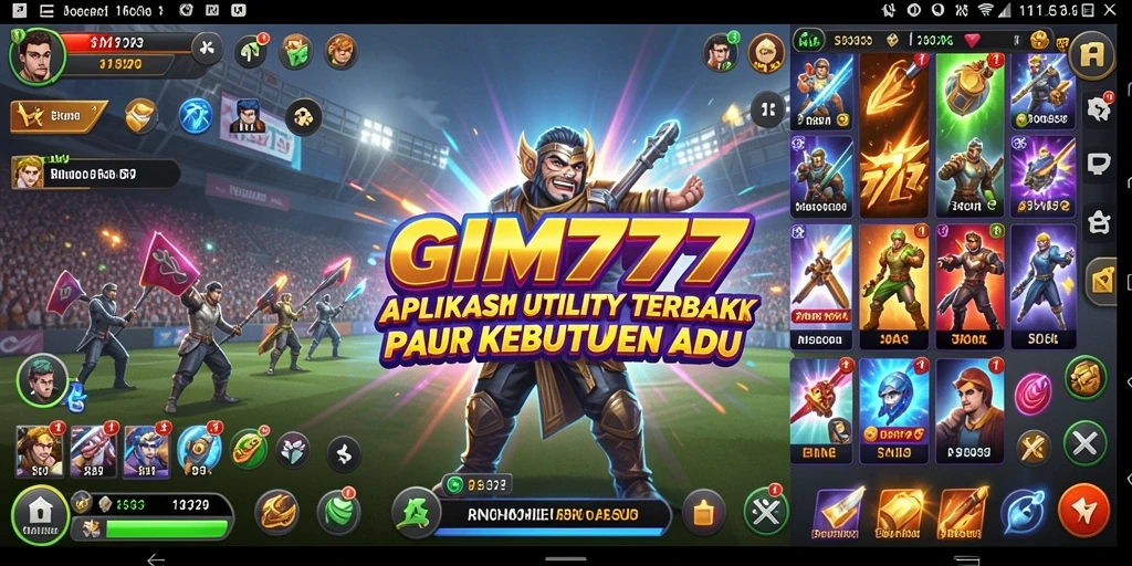 Tampilan antarmuka GIM777 yang sederhana dan mudah dinavigasi.
