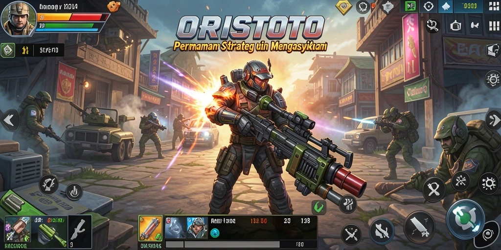 Tampilan gameplay ORISTOTO yang menarik dan strategis.